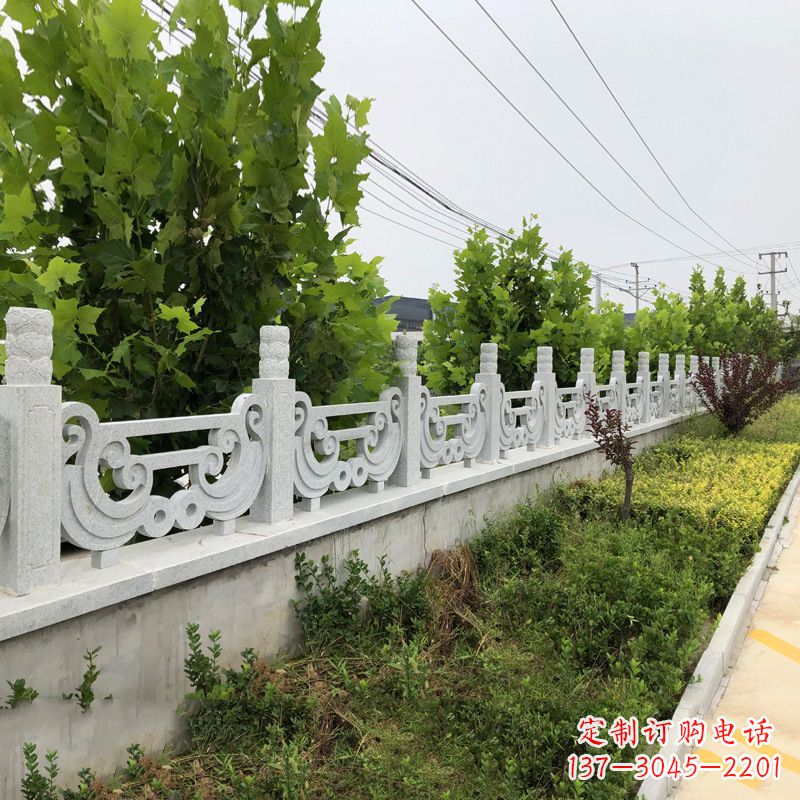 湖南汉白玉石栏杆雕塑,精雕细琢,精美无比