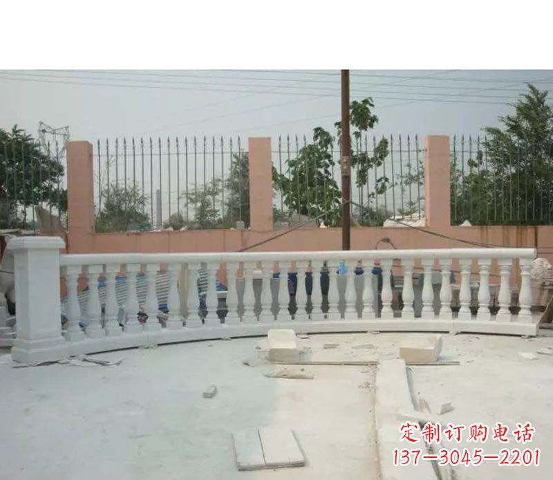 湖南精致白玉石栏杆雕塑