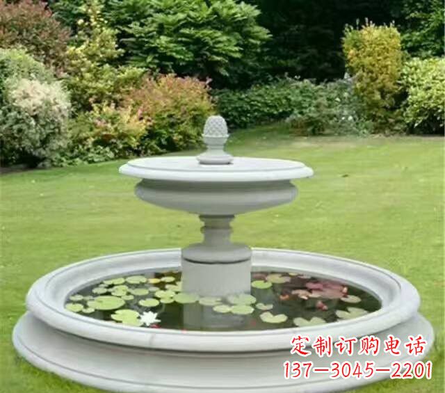 湖南紫罗兰汉白玉喷泉雕塑
