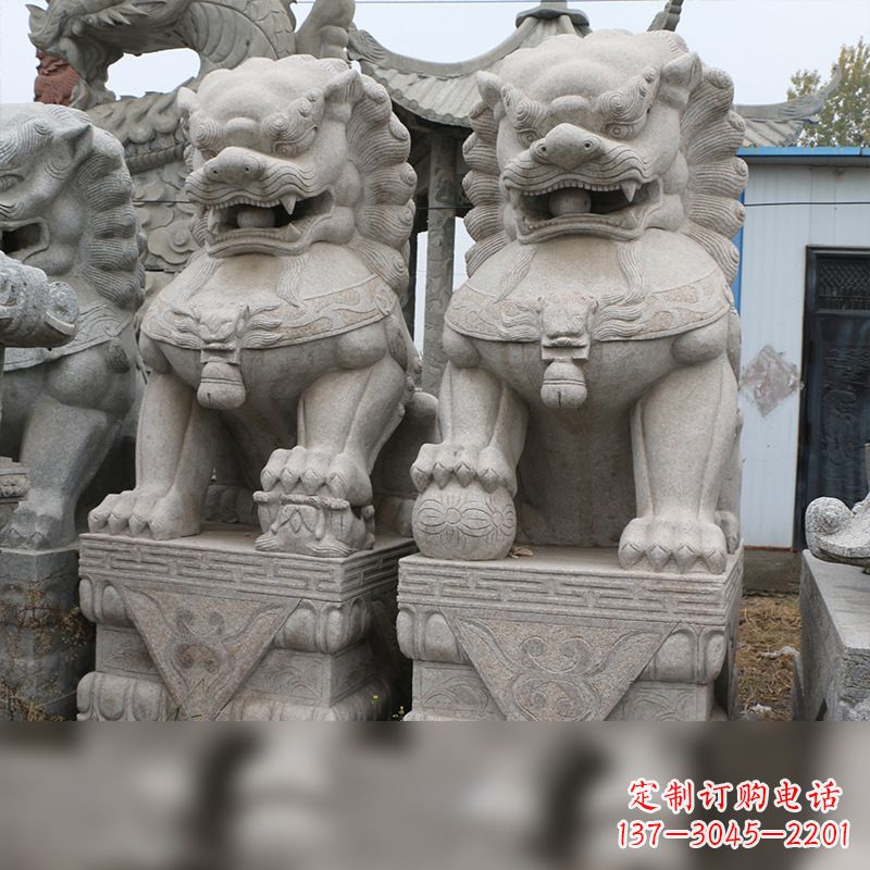 湖南精美雕刻,汉白玉天安门石狮子