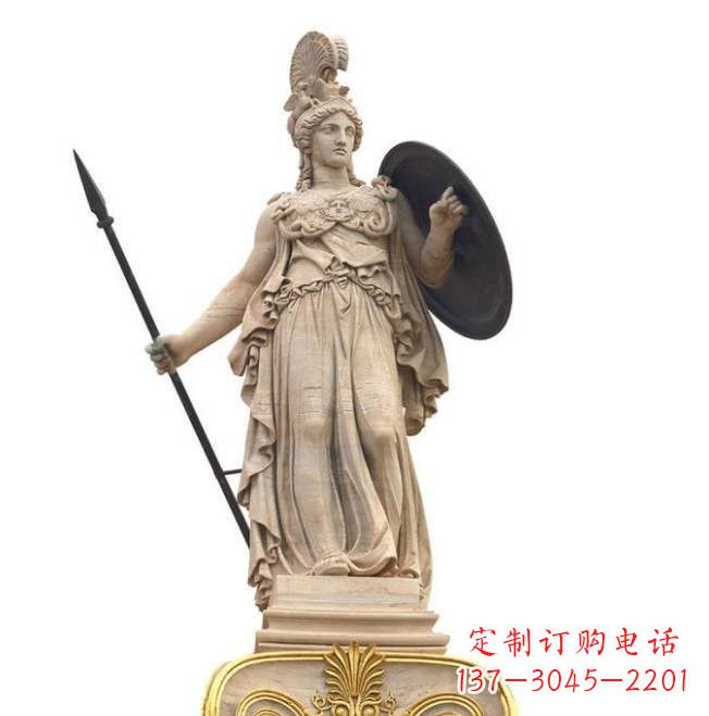 湖南艺术定制——汉白玉希腊女神雅典娜雕塑