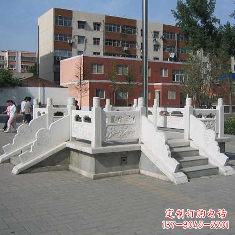 湖南汉白玉学校升旗台