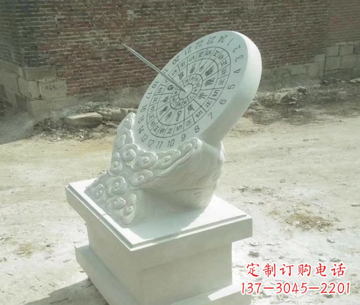 湖南精美绝伦的汉白玉日晷石雕