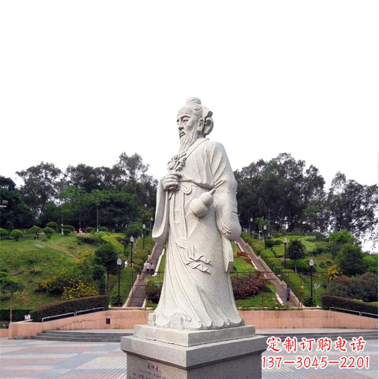 湖南张仲景石雕雕塑,精工细作,传承古代文化