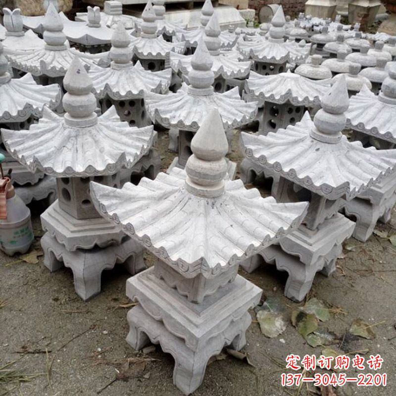 湖南汉白玉中式石灯笼