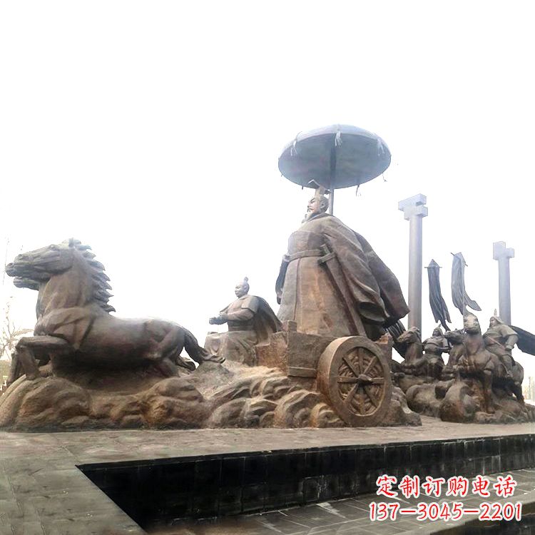 湖南中国历史传奇汉武帝铜雕塑