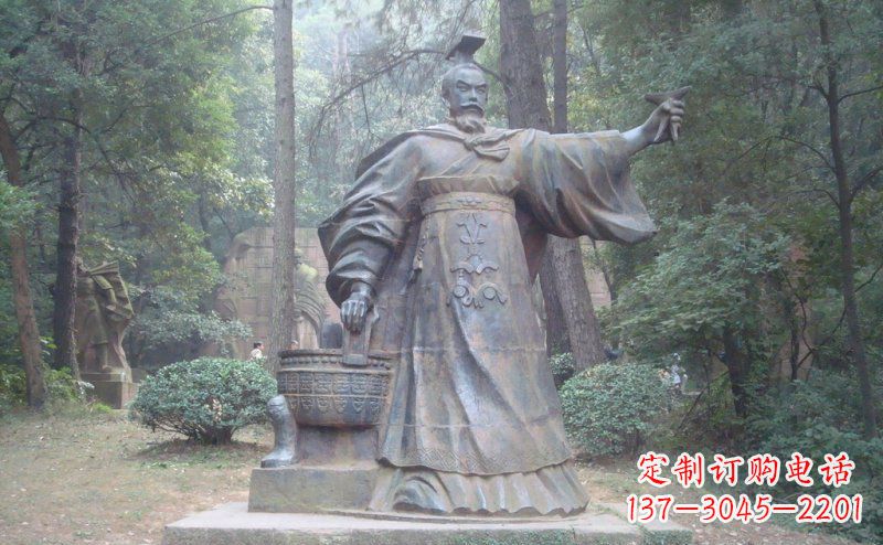 湖南汉武帝古代名人铜雕