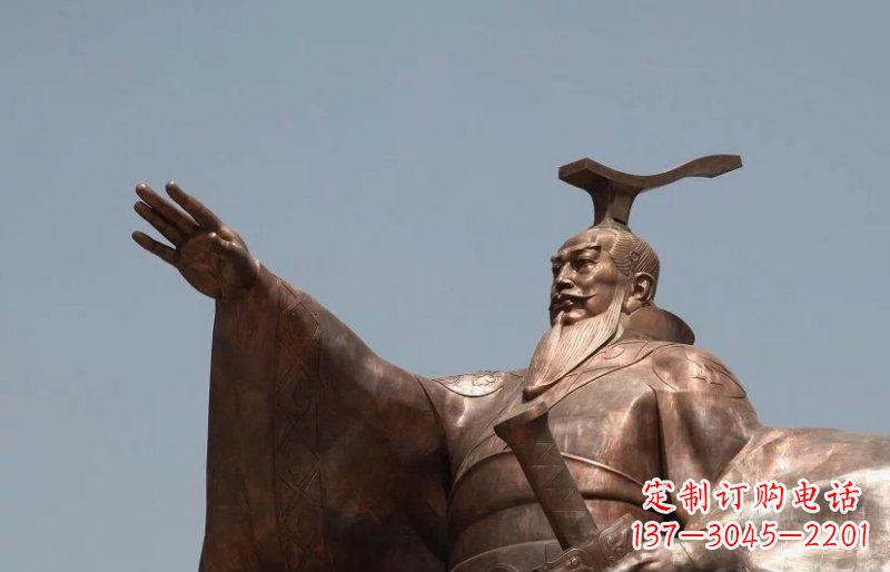 湖南汉武帝铜雕,象征古代权力的神圣艺术