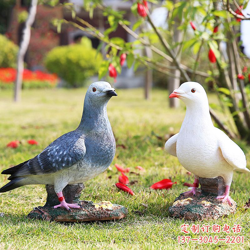 湖南和平鸽橄榄枝的雕塑