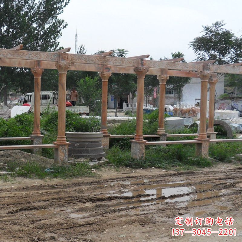 湖南红色石雕定制长廊雕塑