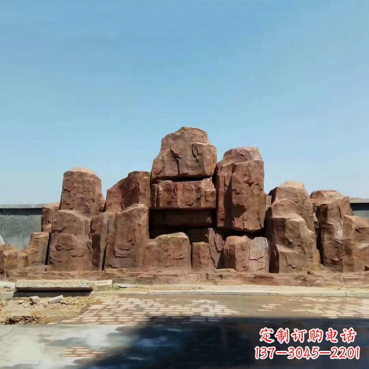 湖南红色塑石塑石仿真假山