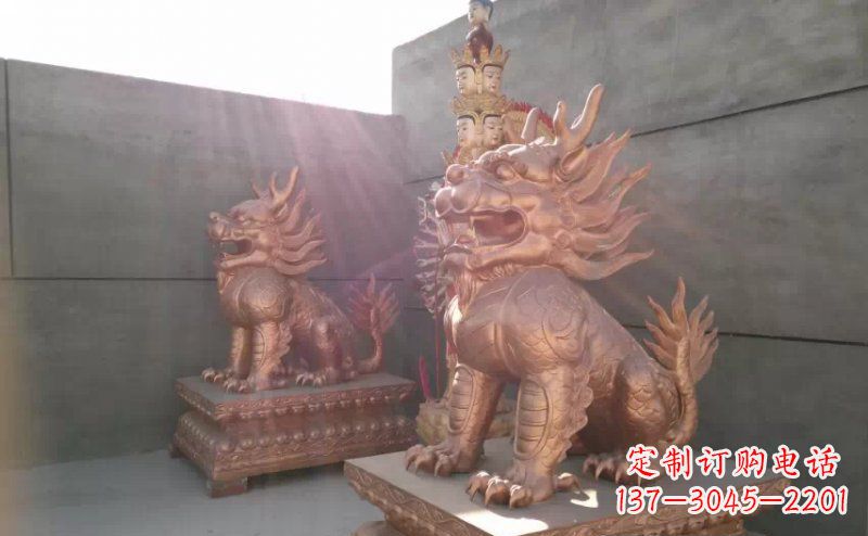 湖南红铜麒麟-财富吉祥之神