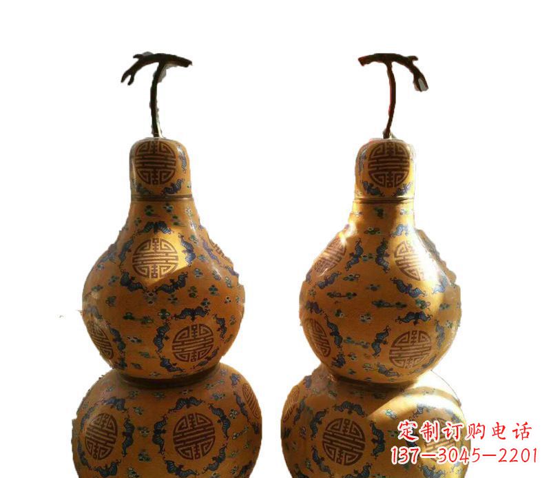 湖南传统文化精美葫芦铜雕