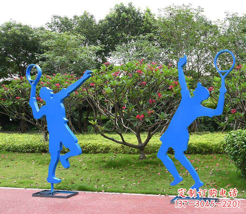 湖南不锈钢羽毛球人物雕塑