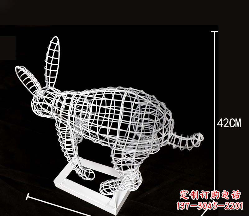 湖南全新上市!不锈钢镂空兔子雕塑