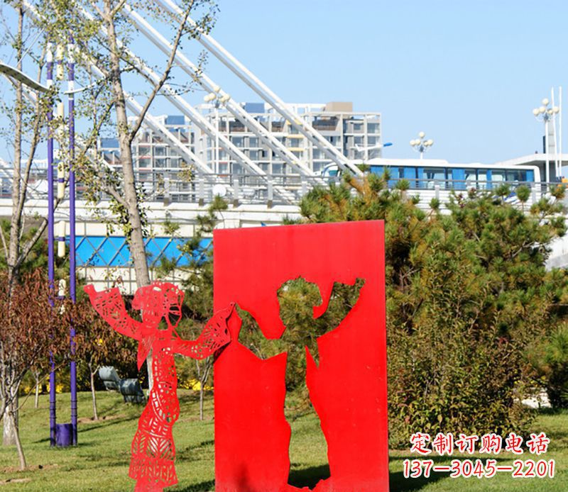 湖南全新设计:不锈钢皮影戏雕塑