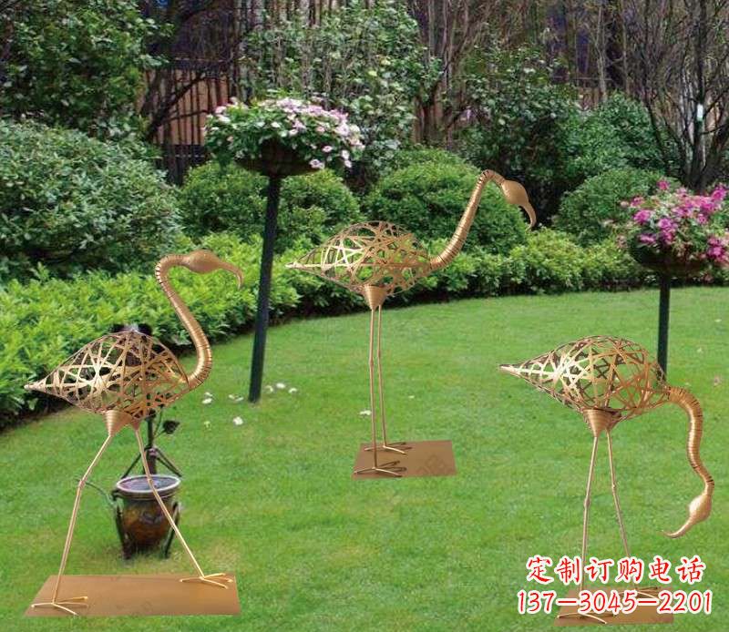 湖南逼真大型火烈鸟雕塑