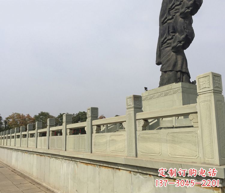 湖南精美的护城河大理石栏板雕塑