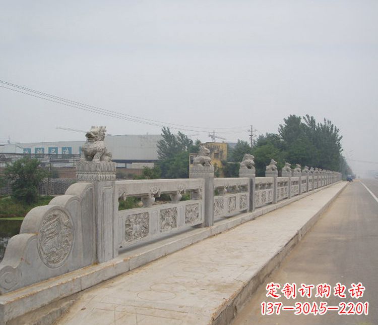 湖南护城河大理石栏板石雕 (2)