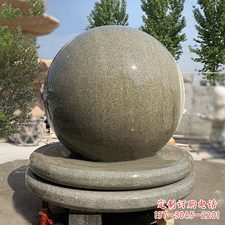湖南中领雕塑的花岗岩风水球雕塑是一种独特而优…