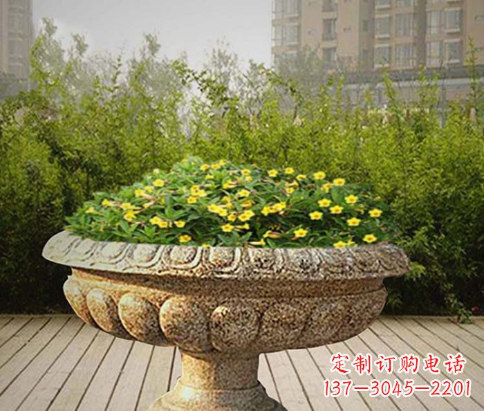 湖南精美雕刻的花岗岩花盆驰骋提供