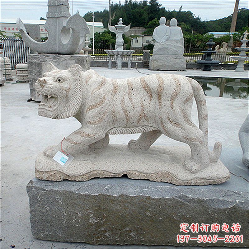 湖南花岗岩老虎石雕,精美细节精雕细琢