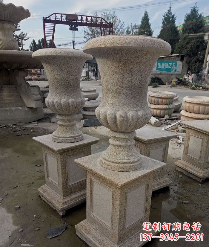 湖南花岗岩欧式花钵花盆雕塑
