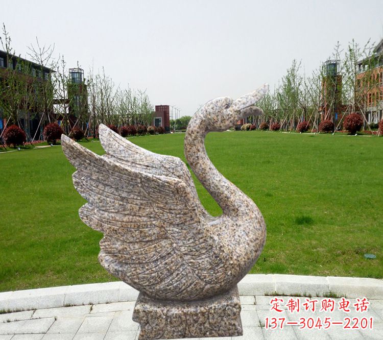 湖南中领雕塑推出的浪漫喷水天鹅雕塑,它是一件…