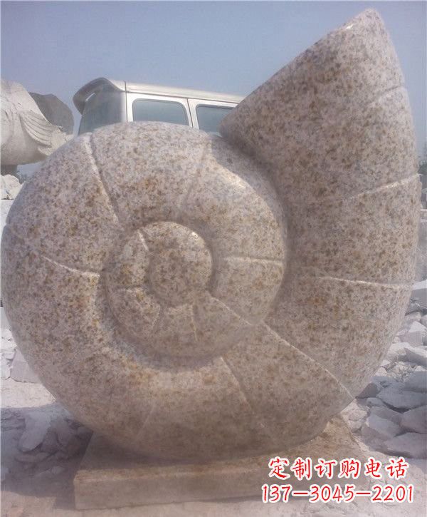 湖南花岗岩蜗牛石雕|质感细腻的蜗牛雕塑