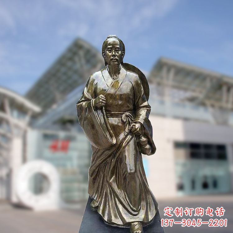 湖南华佗仿铜雕塑,雕刻技艺精湛