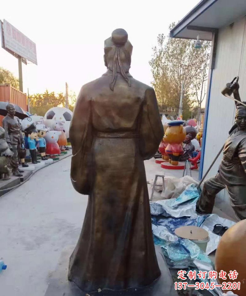湖南精美雕塑永流传——华佗名医铜雕(定制)