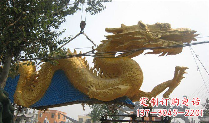 湖南中领雕塑——黄金龙雕塑定制