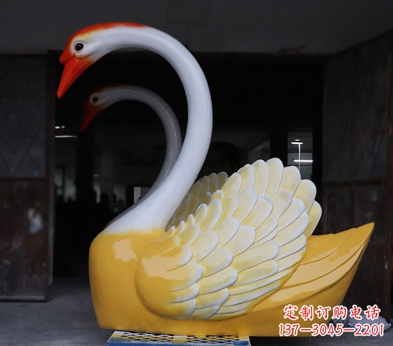 湖南爱心天鹅雕塑,让你的爱永生