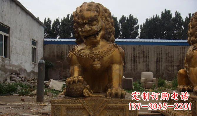 湖南黄铜狮子雕塑，让您的空间更加华贵