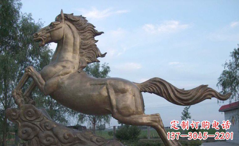 湖南完美雕刻的黄铜马雕塑