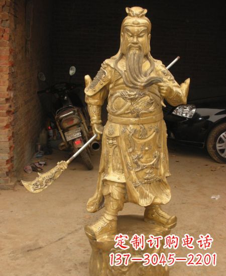 湖南优美勇猛的关公雕塑