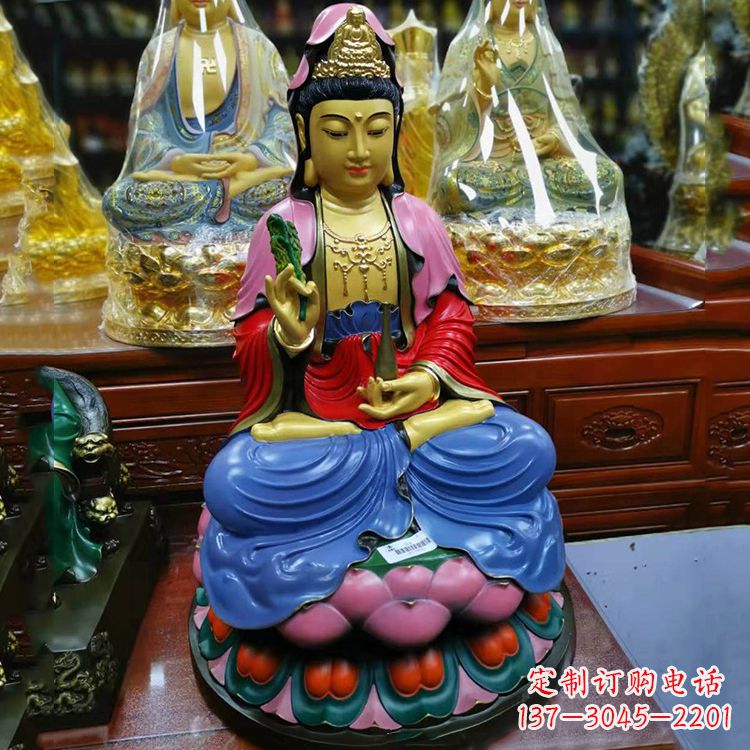 湖南黄铜观音雕像,让您的家居增添神秘感