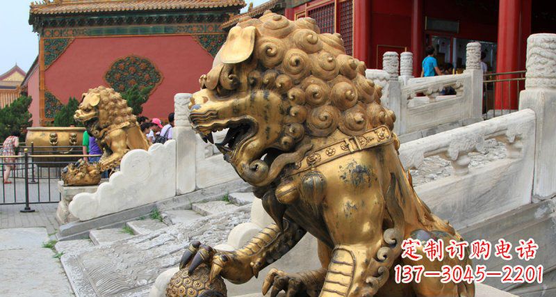 湖南黄铜狮子故宫狮雕塑