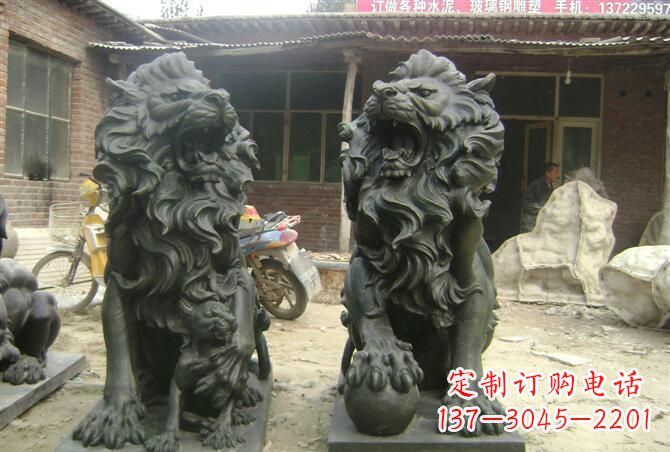 湖南高质量铜制狮子雕塑