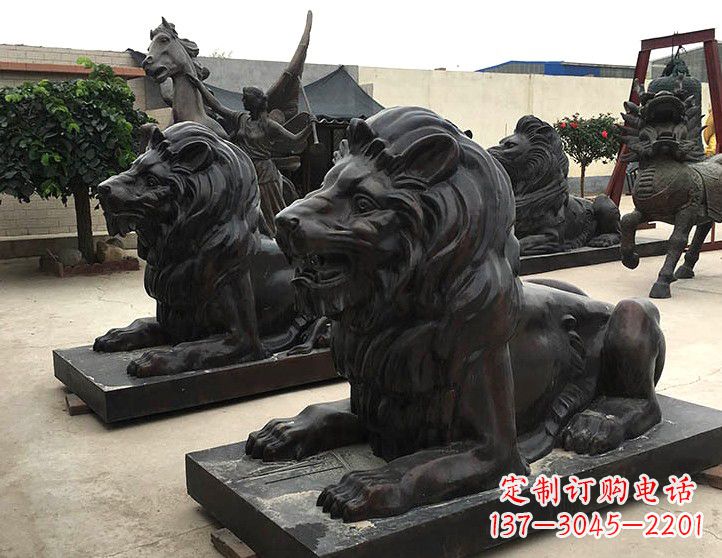 湖南汇丰手工铸铜狮子雕塑