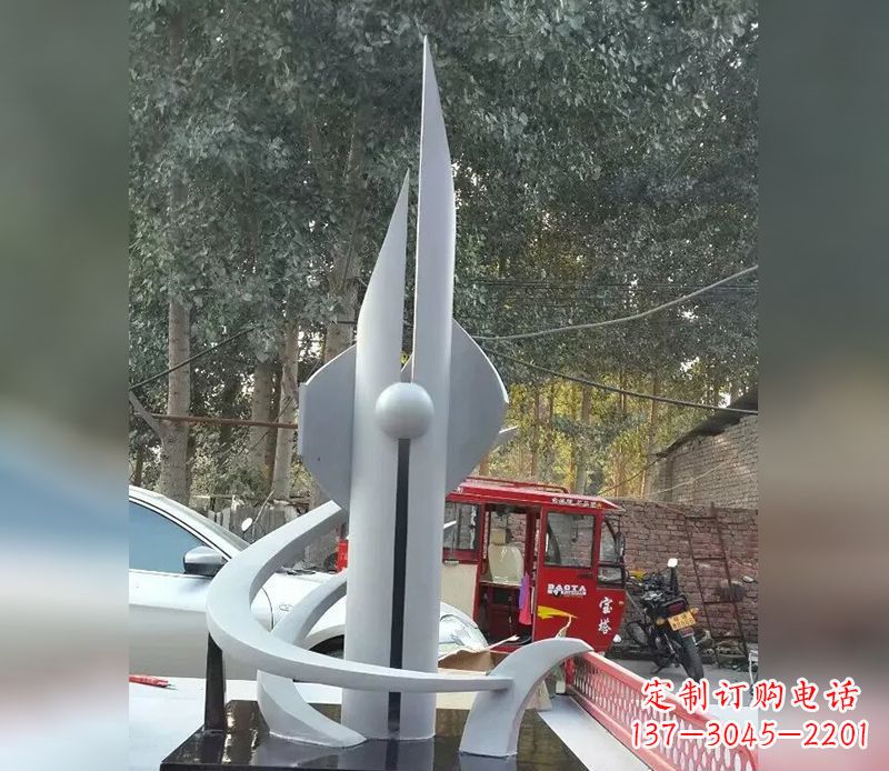 湖南不锈钢火箭剪纸雕塑,展现创新科技美学