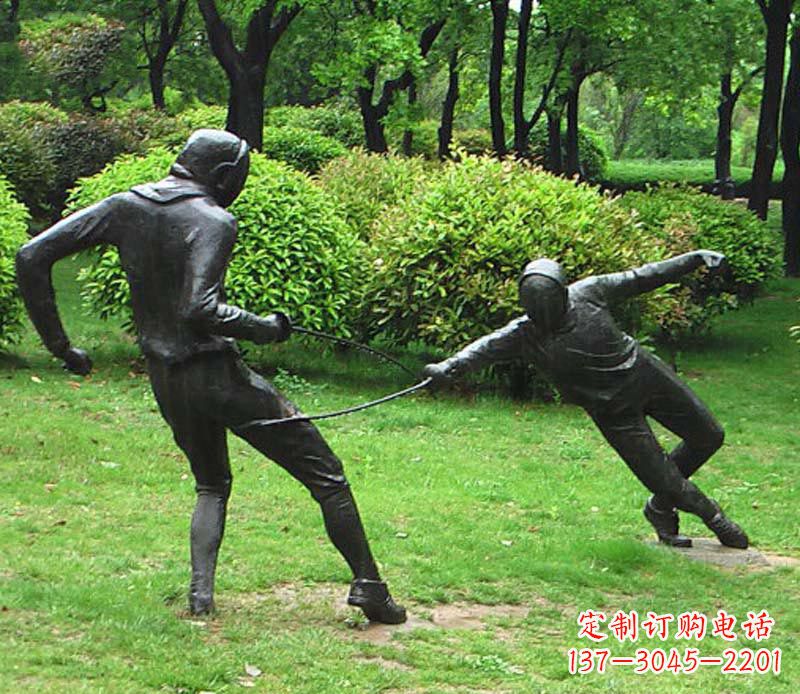 湖南铜雕艺术,精美运动员雕塑