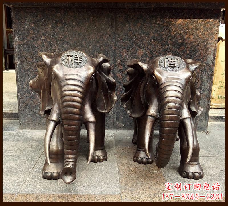 湖南传承文化铸就完美雕塑——吉祥大象铜雕