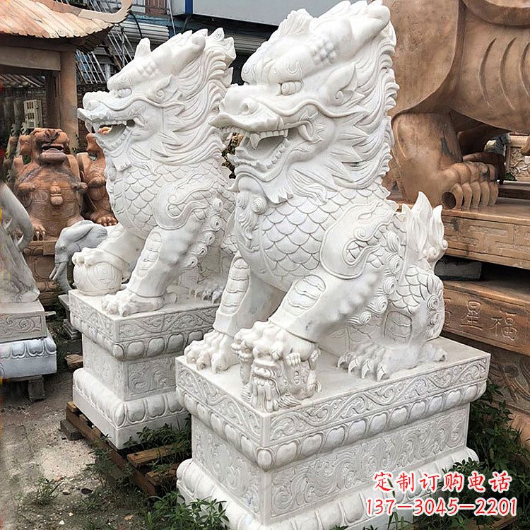 湖南财富守护神:吉祥纳福麒麟石雕