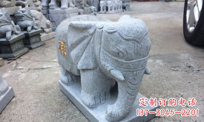 湖南吉祥如意大象大理石门口石雕