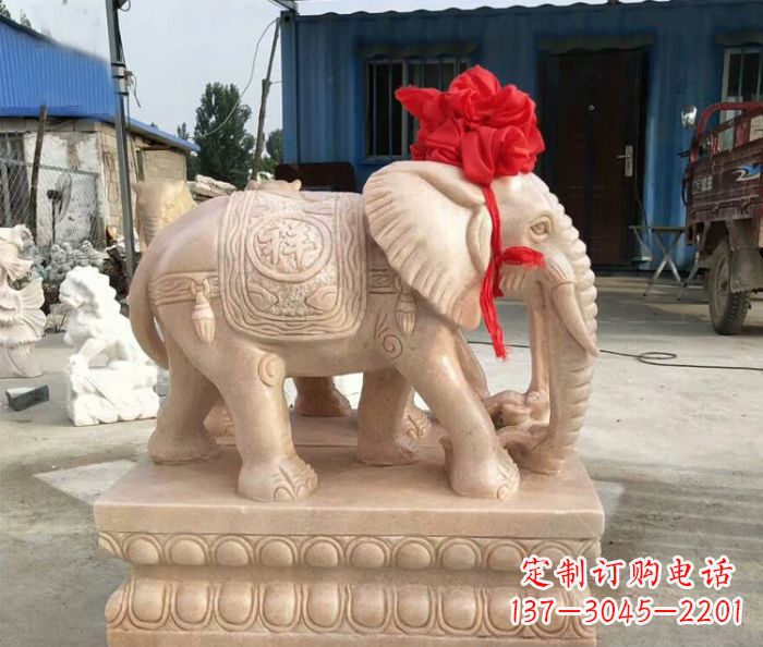 湖南欣赏晚霞红,给家里添大象雕塑