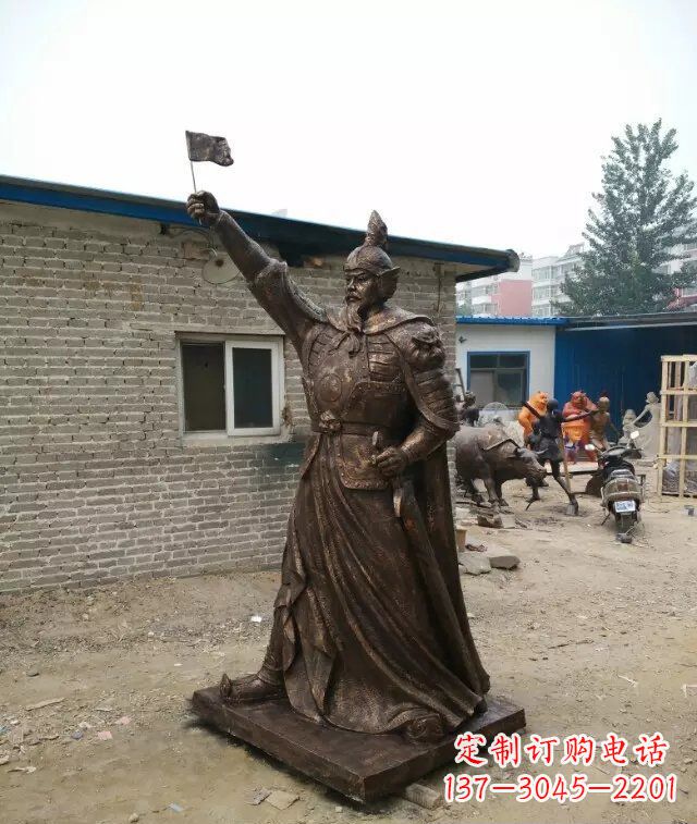 湖南将军古代人物铜雕