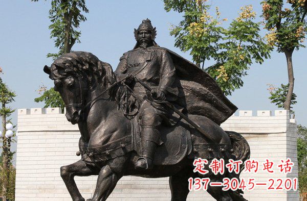 湖南将军骑马古代人物铜雕
