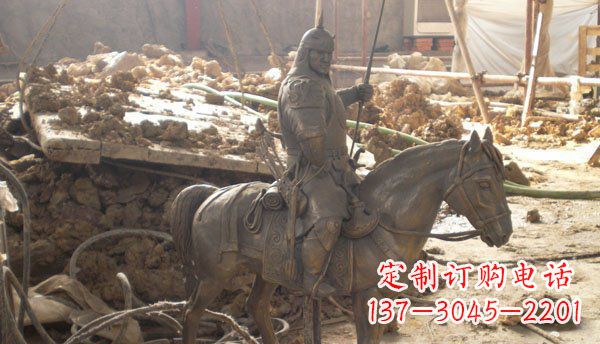 湖南精心打造的古典骑马铜雕
