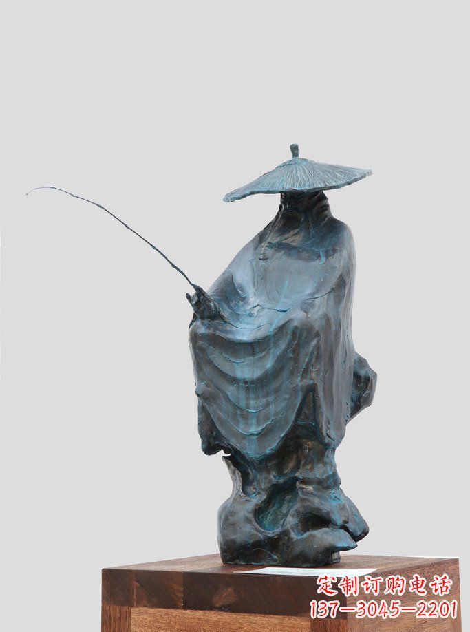 湖南中领雕塑:精美古典雕塑——姜太公钓鱼铜像